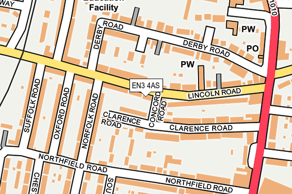 EN3 4AS map - OS OpenMap – Local (Ordnance Survey)