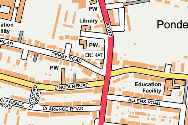EN3 4AT map - OS OpenMap – Local (Ordnance Survey)