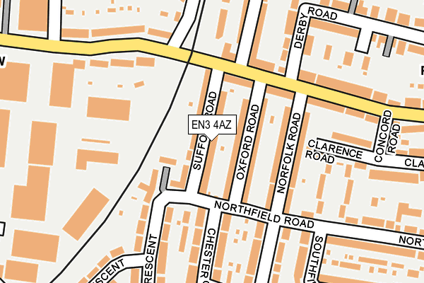 EN3 4AZ map - OS OpenMap – Local (Ordnance Survey)