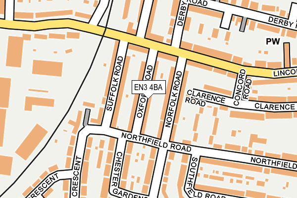 EN3 4BA map - OS OpenMap – Local (Ordnance Survey)