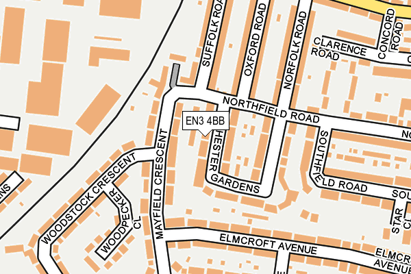 EN3 4BB map - OS OpenMap – Local (Ordnance Survey)