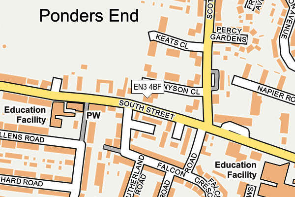 EN3 4BF map - OS OpenMap – Local (Ordnance Survey)