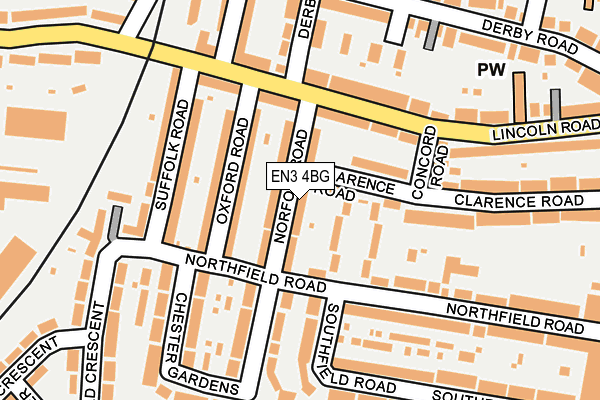 EN3 4BG map - OS OpenMap – Local (Ordnance Survey)