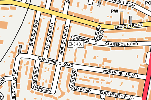 EN3 4BJ map - OS OpenMap – Local (Ordnance Survey)