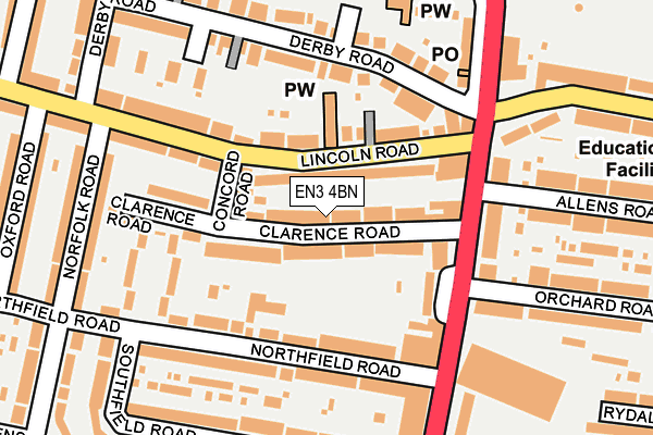 EN3 4BN map - OS OpenMap – Local (Ordnance Survey)