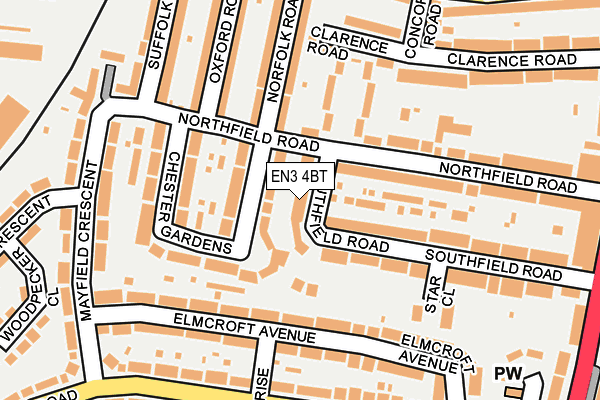 EN3 4BT map - OS OpenMap – Local (Ordnance Survey)
