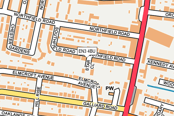 EN3 4BU map - OS OpenMap – Local (Ordnance Survey)
