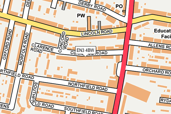 EN3 4BW map - OS OpenMap – Local (Ordnance Survey)