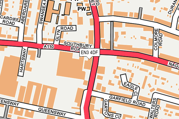 EN3 4DF map - OS OpenMap – Local (Ordnance Survey)