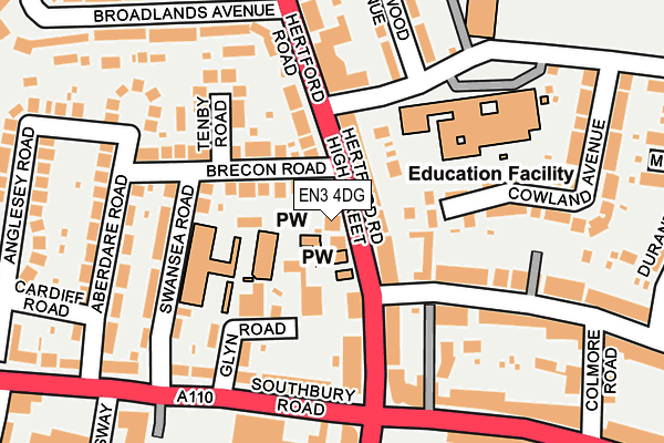 EN3 4DG map - OS OpenMap – Local (Ordnance Survey)