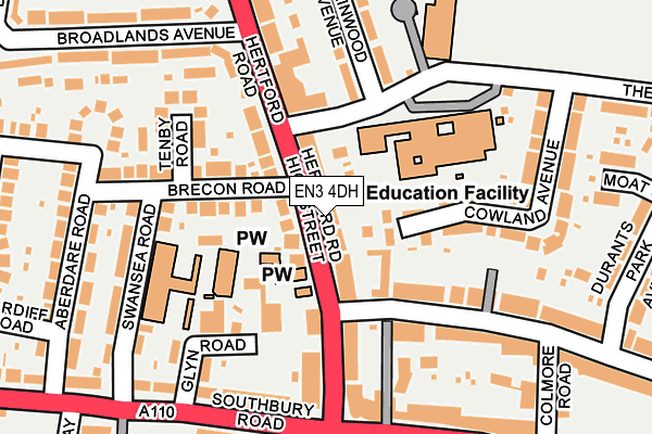 EN3 4DH map - OS OpenMap – Local (Ordnance Survey)