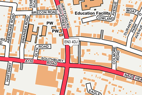 EN3 4DJ map - OS OpenMap – Local (Ordnance Survey)
