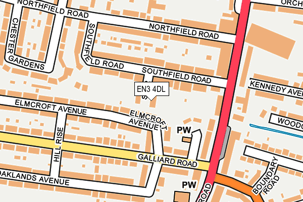 EN3 4DL map - OS OpenMap – Local (Ordnance Survey)