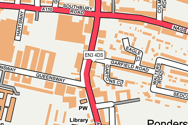 EN3 4DS map - OS OpenMap – Local (Ordnance Survey)