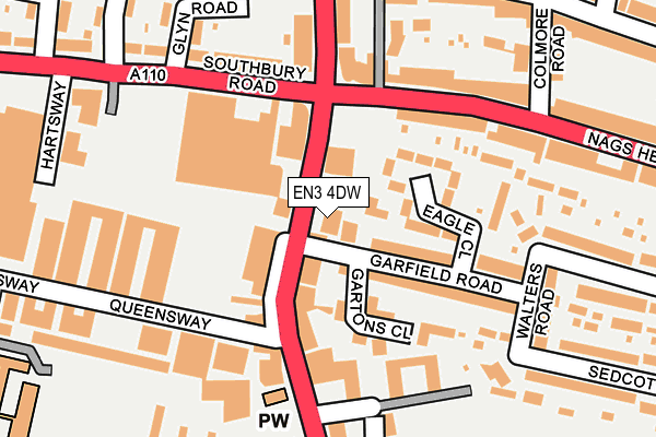 EN3 4DW map - OS OpenMap – Local (Ordnance Survey)
