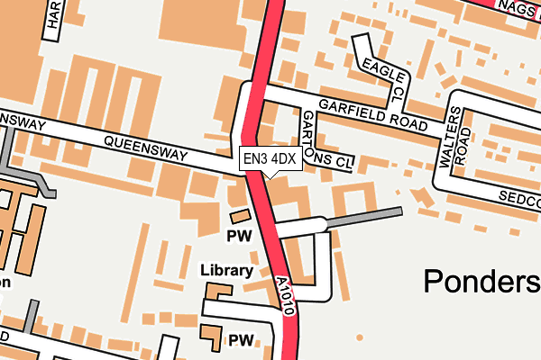 EN3 4DX map - OS OpenMap – Local (Ordnance Survey)
