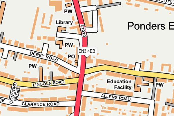 EN3 4EB map - OS OpenMap – Local (Ordnance Survey)