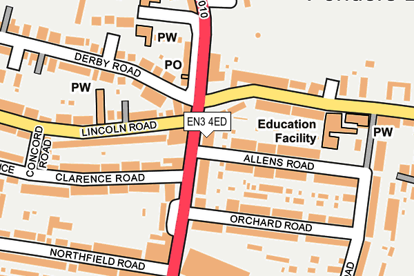 EN3 4ED map - OS OpenMap – Local (Ordnance Survey)