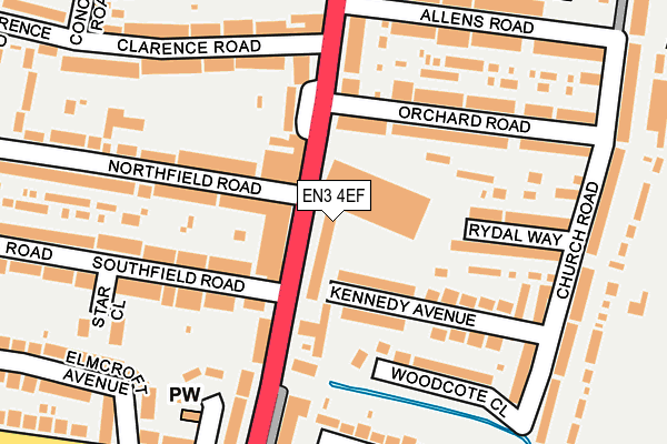 EN3 4EF map - OS OpenMap – Local (Ordnance Survey)