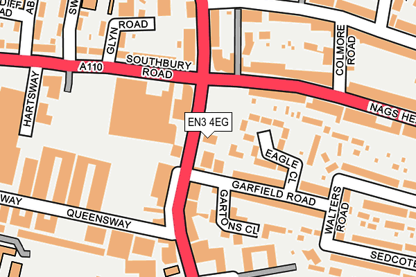 EN3 4EG map - OS OpenMap – Local (Ordnance Survey)