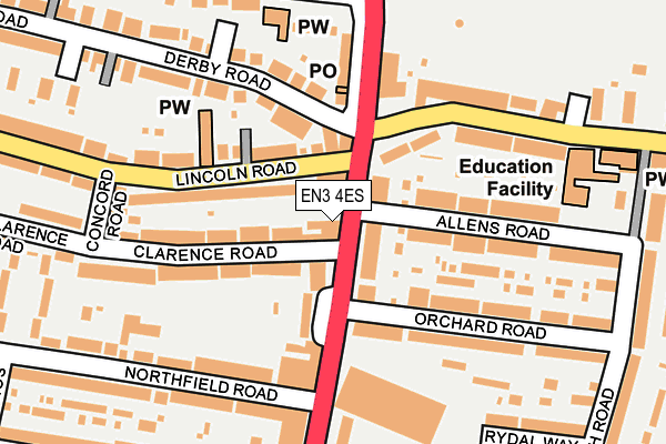 EN3 4ES map - OS OpenMap – Local (Ordnance Survey)