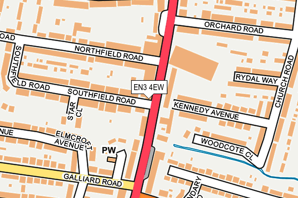 EN3 4EW map - OS OpenMap – Local (Ordnance Survey)