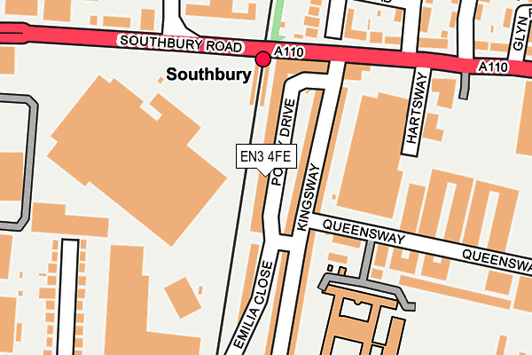 EN3 4FE map - OS OpenMap – Local (Ordnance Survey)