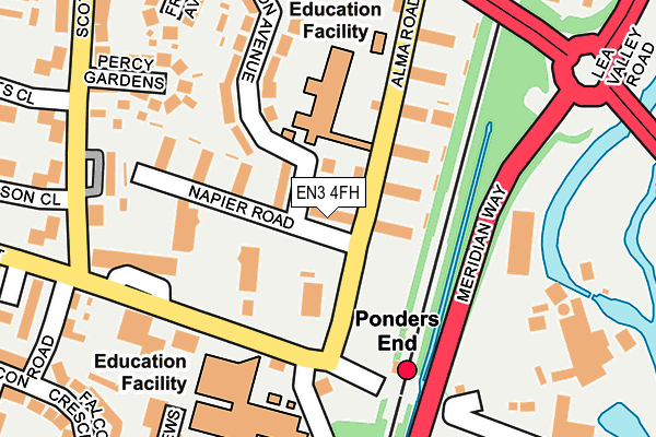 EN3 4FH map - OS OpenMap – Local (Ordnance Survey)