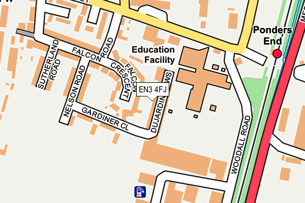 EN3 4FJ map - OS OpenMap – Local (Ordnance Survey)