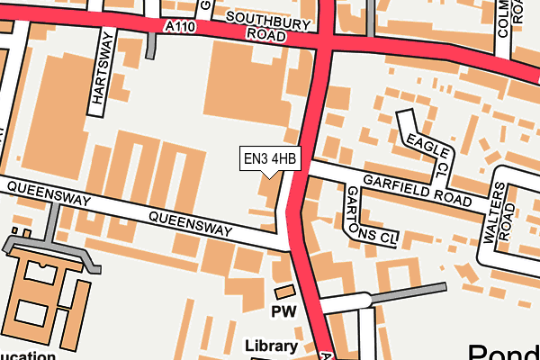 EN3 4HB map - OS OpenMap – Local (Ordnance Survey)
