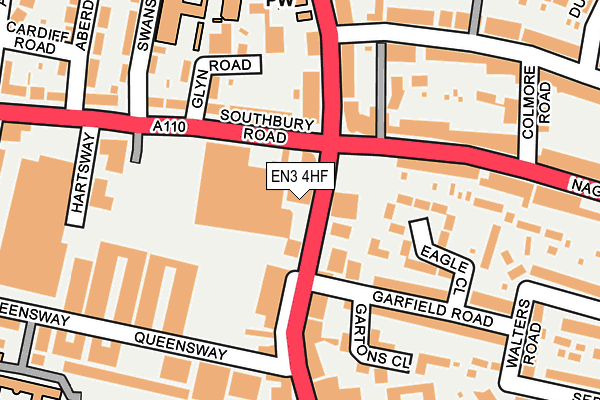 EN3 4HF map - OS OpenMap – Local (Ordnance Survey)