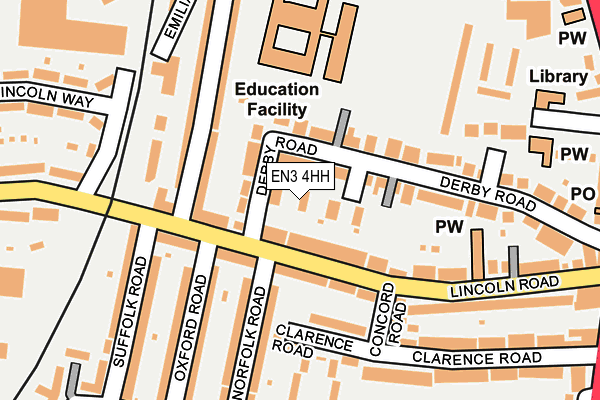 EN3 4HH map - OS OpenMap – Local (Ordnance Survey)