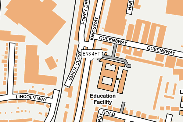 EN3 4HT map - OS OpenMap – Local (Ordnance Survey)