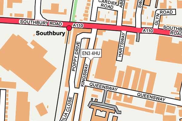 EN3 4HU map - OS OpenMap – Local (Ordnance Survey)