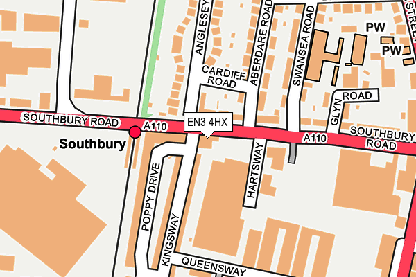 EN3 4HX map - OS OpenMap – Local (Ordnance Survey)