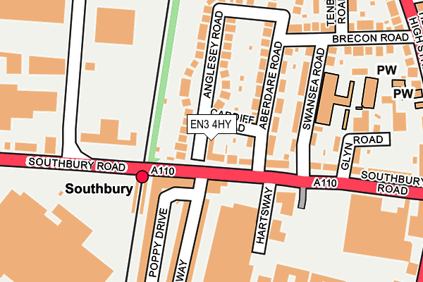 EN3 4HY map - OS OpenMap – Local (Ordnance Survey)