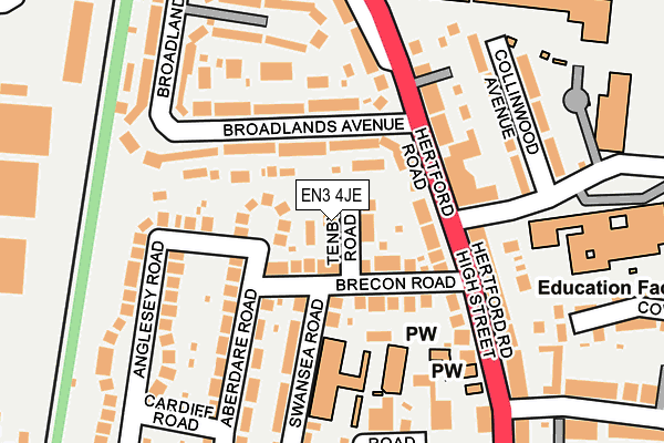 EN3 4JE map - OS OpenMap – Local (Ordnance Survey)