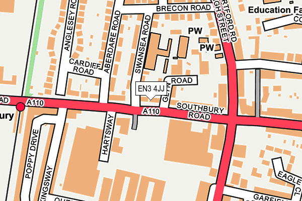 EN3 4JJ map - OS OpenMap – Local (Ordnance Survey)