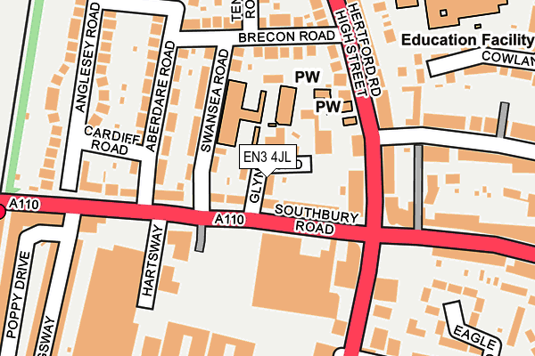 EN3 4JL map - OS OpenMap – Local (Ordnance Survey)