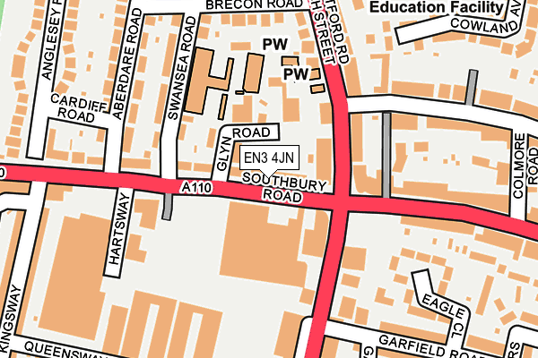 EN3 4JN map - OS OpenMap – Local (Ordnance Survey)