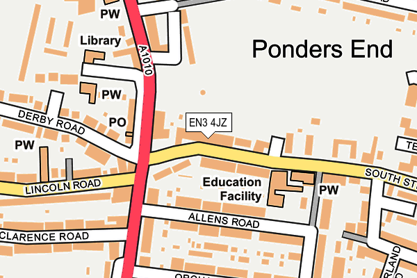 Map of B BARBERS LTD at local scale