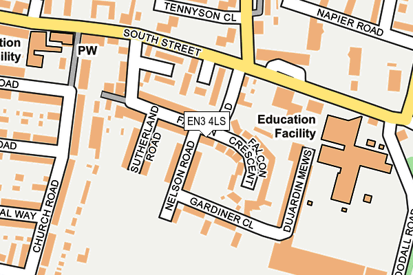 EN3 4LS map - OS OpenMap – Local (Ordnance Survey)