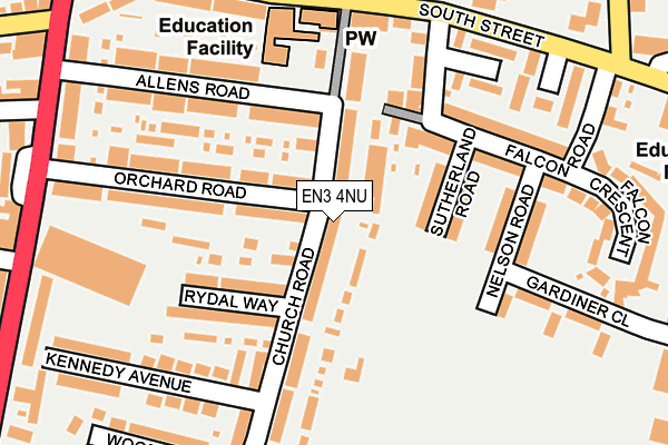 EN3 4NU map - OS OpenMap – Local (Ordnance Survey)