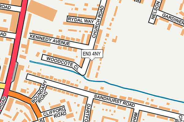 EN3 4NY map - OS OpenMap – Local (Ordnance Survey)