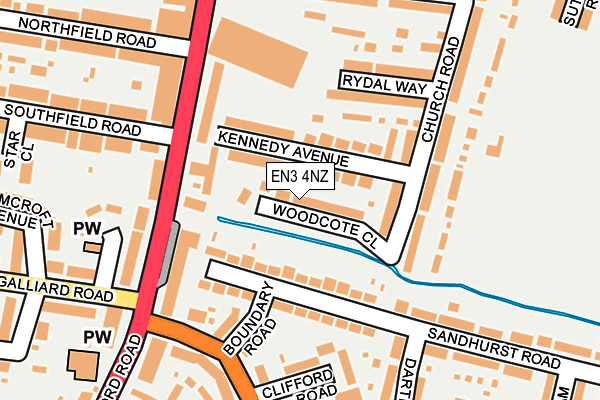 EN3 4NZ map - OS OpenMap – Local (Ordnance Survey)