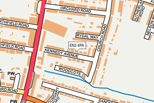 EN3 4PA map - OS OpenMap – Local (Ordnance Survey)