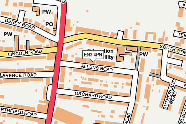EN3 4PN map - OS OpenMap – Local (Ordnance Survey)