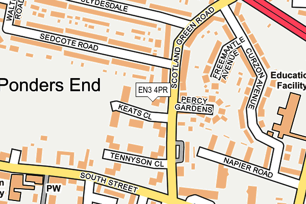 EN3 4PR map - OS OpenMap – Local (Ordnance Survey)