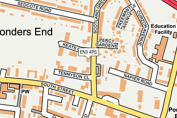 EN3 4PS map - OS OpenMap – Local (Ordnance Survey)