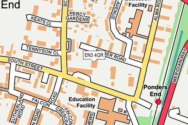 EN3 4QR map - OS OpenMap – Local (Ordnance Survey)